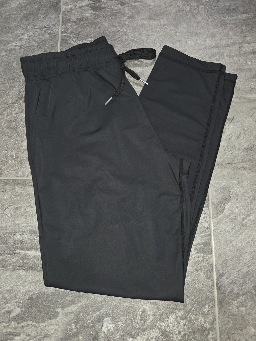 ZYIA Active Women's Joggers Unlined in Black, Drawstring Waist, Straight leg - S